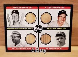 02 UD Vintage game used bat Babe Ruth Joe DiMaggio Mickey Mantle Reggie Jackson