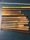 13 Vintage Mini Baseball Bats Souvenir Miniature Cooperstown Piedmont With Rack