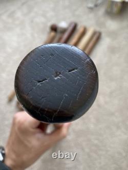 1890s-1900s Antique Vtg Baseball Bat Town Hall Thick Barrel Lathe Marks Turned 1890s-1900s Antique Vtg Baseball Bat Town Hall Thick Barrel Lathe Marks Turned