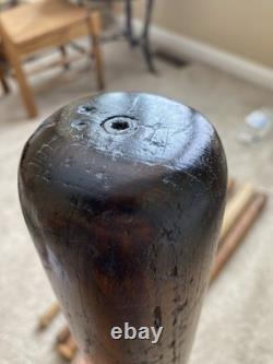 1890s-1900s Antique Vtg Baseball Bat Town Hall Thick Barrel Lathe Marks Turned 1890s-1900s Antique Vtg Baseball Bat Town Hall Thick Barrel Lathe Marks Turned