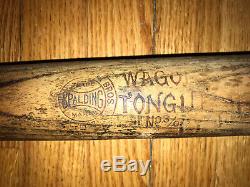 1890s Spalding Wagon Tongue No. 3/0 Old Antique Vintage Baseball Bat