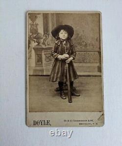 1897 Photograph YOUNG BOY with BASEBALL & BAT JOHNNIE COONEY / PARKS B. B. C