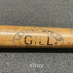 1900s GILL LEAVITT Vintage Baseball Bat Reverse Label CLUB
