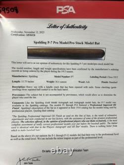 1915 Spalding Game Used Professional Model Bat PSA P-7 Vintage Original GU Stock