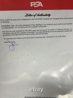 1915 Spalding Game Used Professional Model Bat PSA P-7 Vintage Original GU Stock