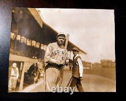 1919 Babe Ruth Bat on Shoulder Vintage Period Photo Red Sox RARE