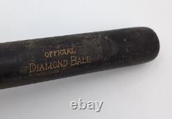 1920-1930s Vintage Mahowald Cycle Company Official Diamond Baseball Bat Wood