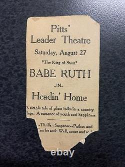 1920 Babe Ruth Headin Home Bat on Shoulder Vintage SUPER RARE Yankees Movie