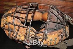 1920s Vintage DRAPER & MAYNARD Baseball CATCHER's MASK w VISOR not glove bat