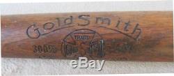 1922-1932 Goldsmith 300% Class Baseball Bat 33 Nice Vintage Rare Old Antique