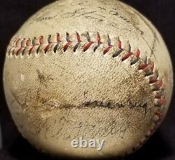 1930 HANK GREENBERG ROOKIE Detroit Tigers Team Signed OAL Ball vtg HOF Gehringer