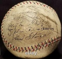 1930 HANK GREENBERG ROOKIE Detroit Tigers Team Signed OAL Ball vtg HOF Gehringer