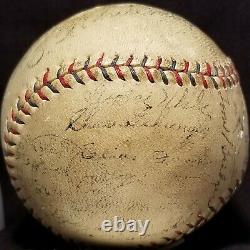 1930 HANK GREENBERG ROOKIE Detroit Tigers Team Signed OAL Ball vtg HOF Gehringer