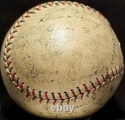 1930 HANK GREENBERG ROOKIE Detroit Tigers Team Signed OAL Ball vtg HOF Gehringer