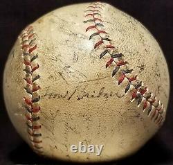 1930 HANK GREENBERG ROOKIE Detroit Tigers Team Signed OAL Ball vtg HOF Gehringer