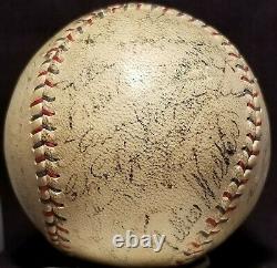 1930 HANK GREENBERG ROOKIE Detroit Tigers Team Signed OAL Ball vtg HOF Gehringer