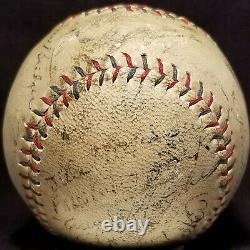 1930 HANK GREENBERG ROOKIE Detroit Tigers Team Signed OAL Ball vtg HOF Gehringer