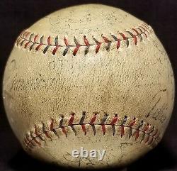 1930 HANK GREENBERG ROOKIE Detroit Tigers Team Signed OAL Ball vtg HOF Gehringer