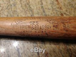 1930's Lefty O'doul 35 Powerized 125 L. O Louisville Slugger Vtg Baseball Bat