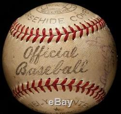 1940s JOE DIMAGGIO Single Signed BASEBALL New York Yankees Team AUTO hof vtg