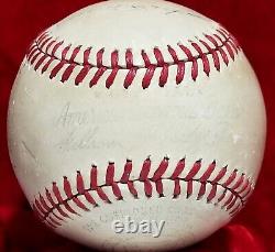 1942 JOE DIMAGGIO Signed OAL Harridge BALL New York Yankees Team JSA vtg 40s