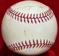 1942 JOE DIMAGGIO Signed OAL Harridge BALL New York Yankees Team JSA vtg 40s