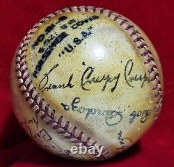 1943 WWII Fort Riley Team Signed Baseball 40s PETE REISER KEN Heintzelman vtg