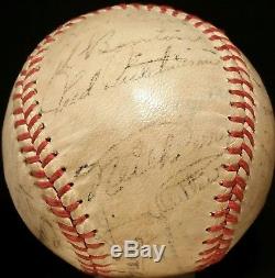 1948 Detroit Tigers Team Signed Baseball Auto vtg FRED HUTCHINSON GEORGE KELL