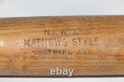 1950's Mathews Style No. WTA Hanna Batrite 33 Baseball Bat Northern Ash 1950's Mathews Style No. WTA Hanna Batrite 33 Baseball Bat Northern Ash