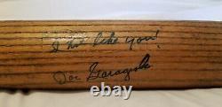 1950s JOE GARAGIOLA Signed Inscribed Adirondack 36 BAT St Louis Cardinals vtg