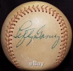 1950s LEFTY GOMEZ Single Signed Baseball AUTO vtg HOF JSA New York Yankees Team