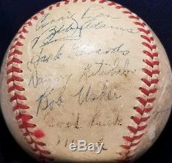 1951 Cincinnati Reds Team Signed ONL Frick Baseball TED KLUSZEWSKI Auto vtg 50s