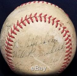 1951 Cincinnati Reds Team Signed ONL Frick Baseball TED KLUSZEWSKI Auto vtg 50s