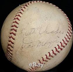 1960s JOE DIMAGGIO Signed Baseball New York Yankees Team HOF vtg auto CRONIN OAL