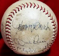 1960s JOHNNY BENCH Signed ONL Giles Ball Auto vtg Clyde Wright Del Rice