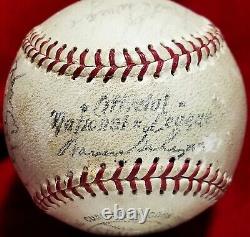 1960s JOHNNY BENCH Signed ONL Giles Ball Auto vtg Clyde Wright Del Rice