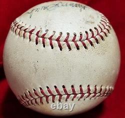 1960s JOHNNY BENCH Signed ONL Giles Ball Auto vtg Clyde Wright Del Rice