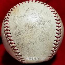 1960s JOHNNY BENCH Signed ONL Giles Ball Auto vtg Clyde Wright Del Rice