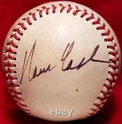 1960s NORM CASH Signed Harwood Ball 1968 WS Detroit Tigers Team vtg Auto