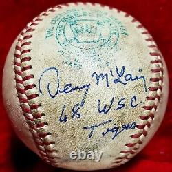 1960s OAL Reach Joe Cronin Ball Denny McLain Signed 1968 Detroit Tigers Team vtg