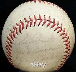 1961 DETROIT TIGERS TEAM Signed OAL Baseball AL KALINE JIM BUNNING CASH vtg