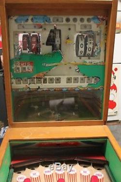 1961 Williams Deluxe Batting Champ Baseball Pitch & Bat Pinball Vintage AS IS