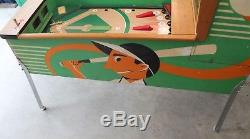 1961 Williams Deluxe Batting Champ Baseball Pitch & Bat Pinball Vintage AS IS