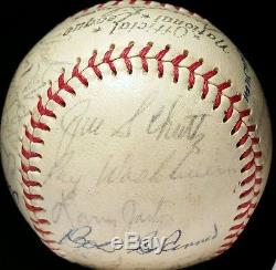 1966 St Louis Cardinals Team Signed Baseball AUTO hof BROCK BOB GIBSON vtg 60s