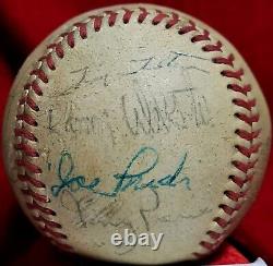 1967 Kansas City Athletics Team Signed Ball JIM CATFISH HUNTER vtg 60s HOF Auto