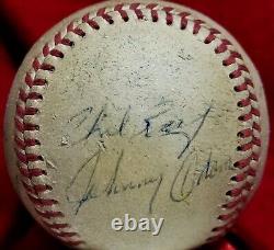 1967 Kansas City Athletics Team Signed Ball JIM CATFISH HUNTER vtg 60s HOF Auto