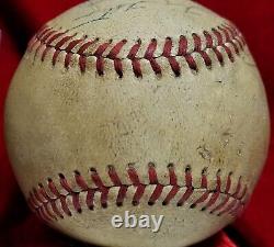 1967 Kansas City Athletics Team Signed Ball JIM CATFISH HUNTER vtg 60s HOF Auto