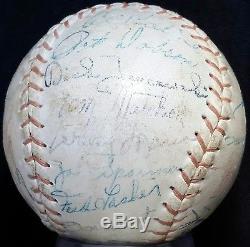 1968 World Series Champion Detroit Tigers Team Signed BASEBALL hof vtg Al Kaline