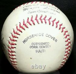 1970s LEFTY GOMEZ Signed Baseball 20s 30s New York Yankees Team Auto vtg HOF
