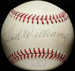 1970s TED WILLIAMS Single SIGNED OAL Cronin Baseball Boston Red Sox Team vtg